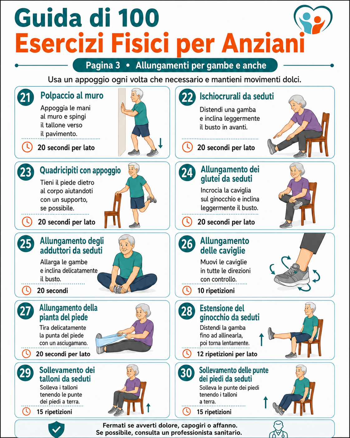 Esercizi senza attrezzatura