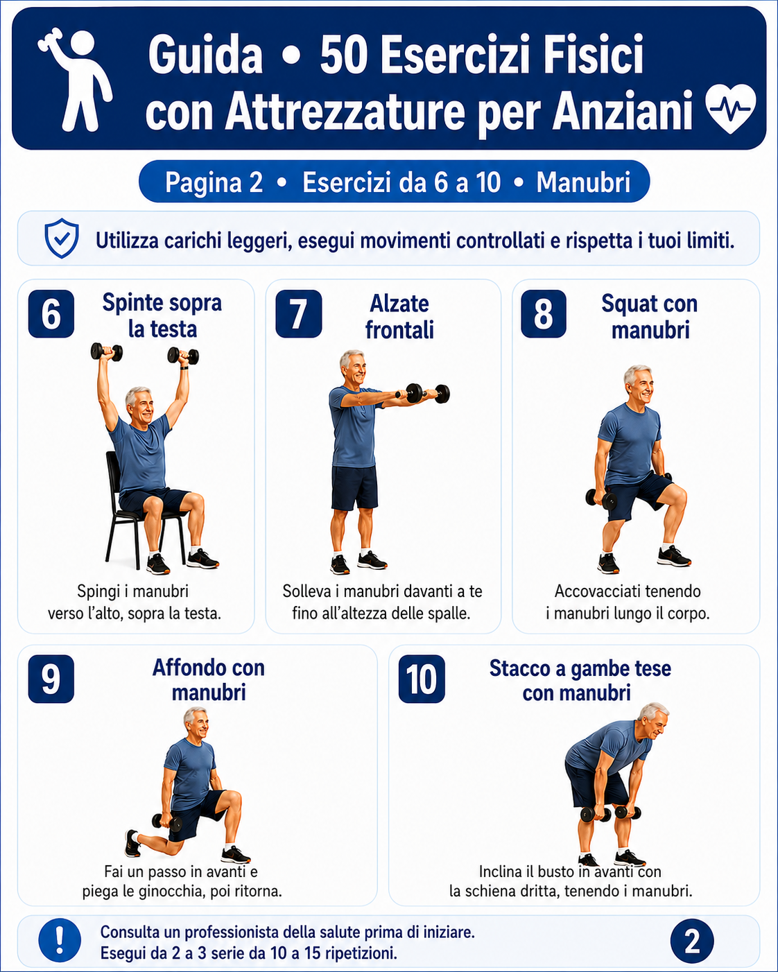 Pagina del kit: esercizi supplementari e routine finale