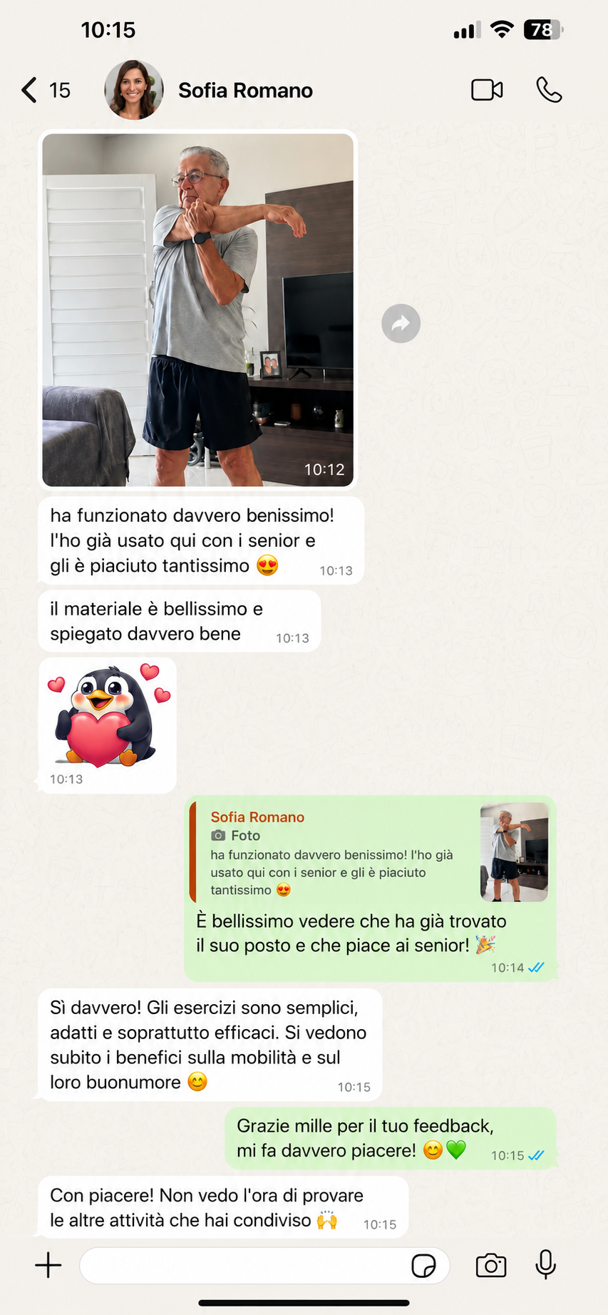 Conversazione WhatsApp di Juliana Mendes