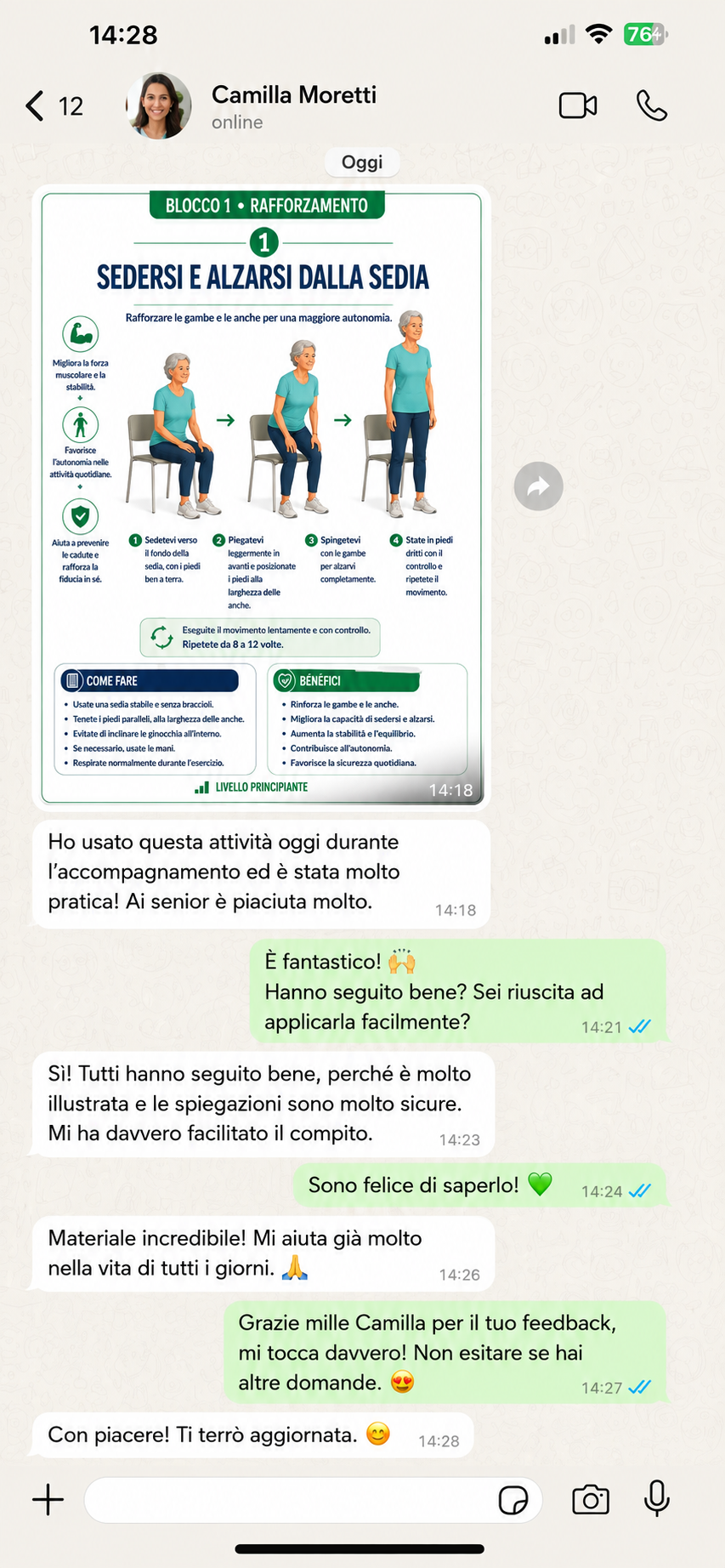 Conversazione WhatsApp di Juliana Martins